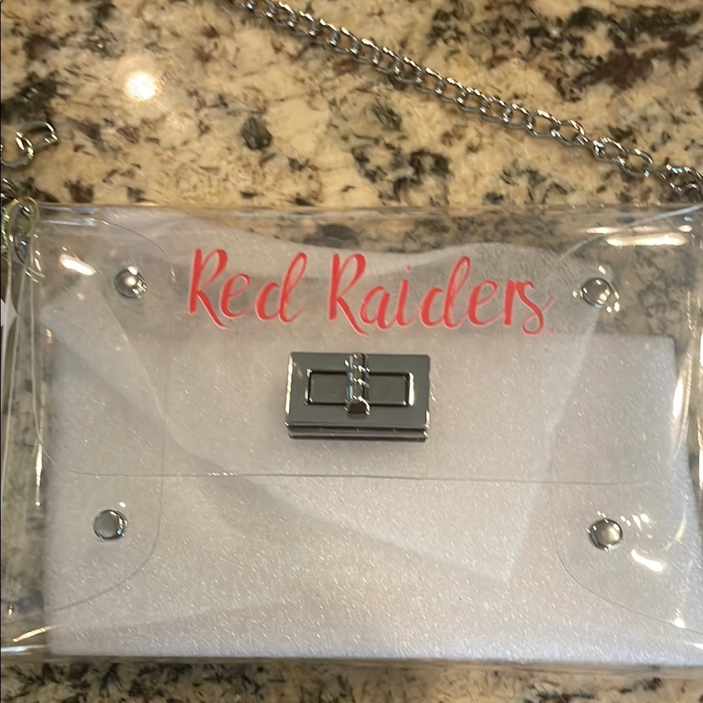 Clear Crossbody Bag with Silver Accents